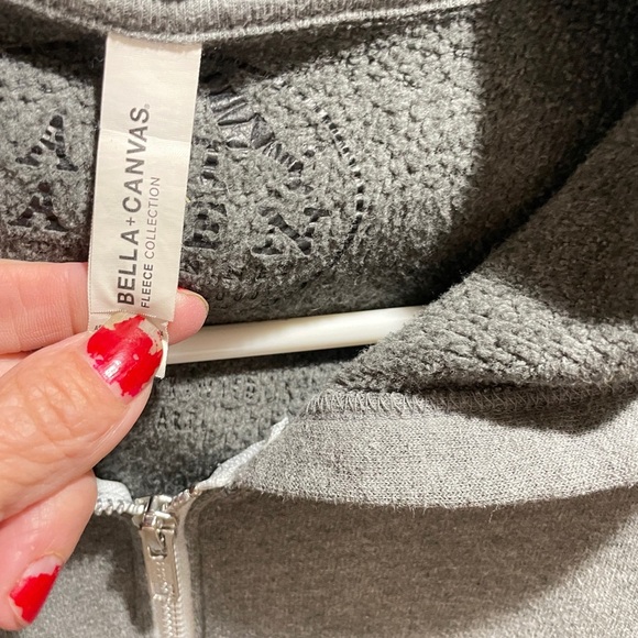 Bella Canvas Ultra Soft Zip up-Hoodie - Unisex Only Gray Zip-Up Sweater - Picture 4 of 4